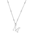 ChloBo Sterling Silver Initial Necklace M CBO-264 Image 1