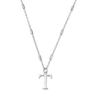 ChloBo Sterling Silver Initial Necklace T CBO-271 Image 1