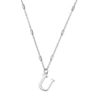 ChloBo Sterling Silver Initial Necklace U CBO-272 Image 1