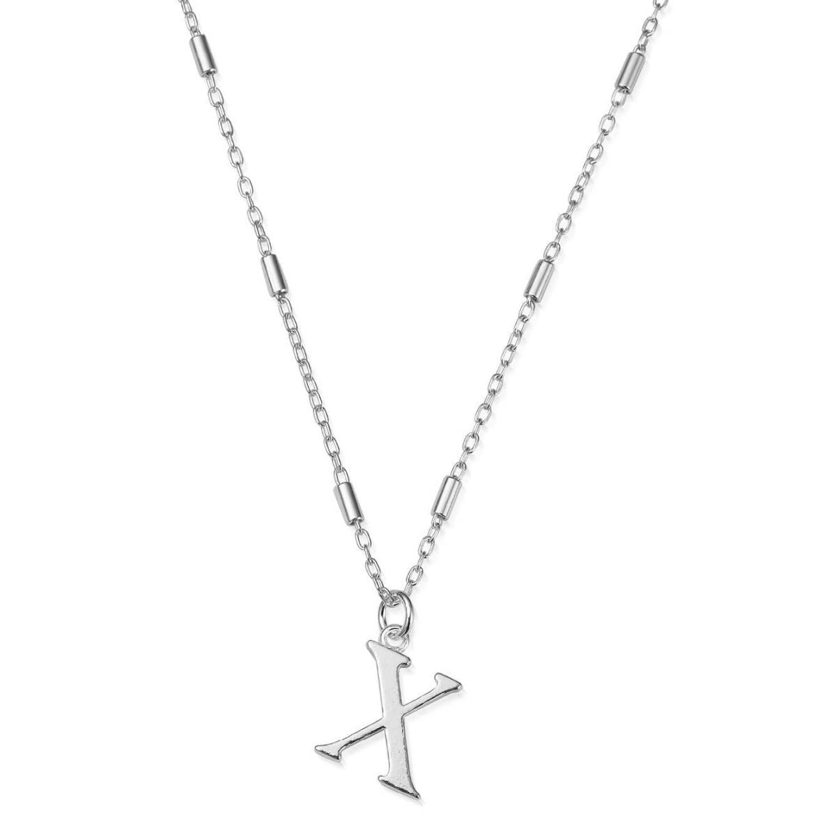 ChloBo Sterling Silver Initial Necklace X CBO-275 Image 1