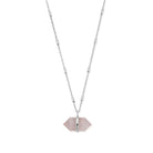 ChloBo Sterling Silver Love Goddess Rose Quartz Double Point Necklace CBO-139 Image 1