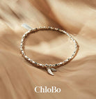 ChloBo Sterling Silver Mini Cube Double Feather Bracelet CBO-003 Image 2