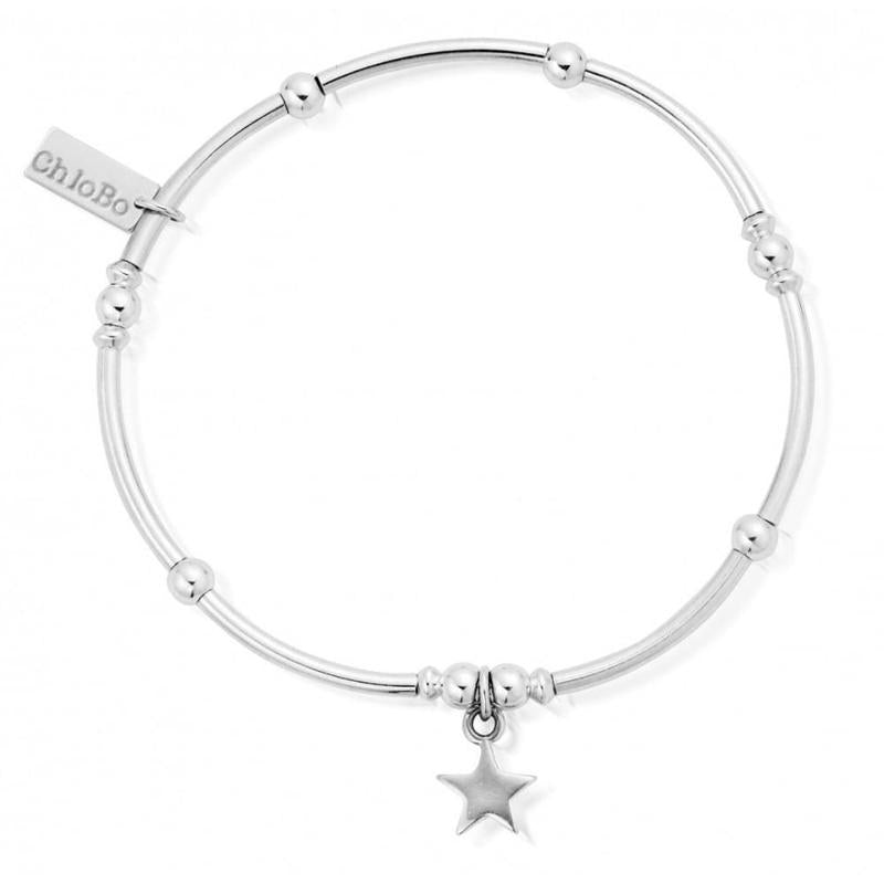 ChloBo Sterling Silver Mini Noodle Ball Star Bracelet CBO-031 Image 1
