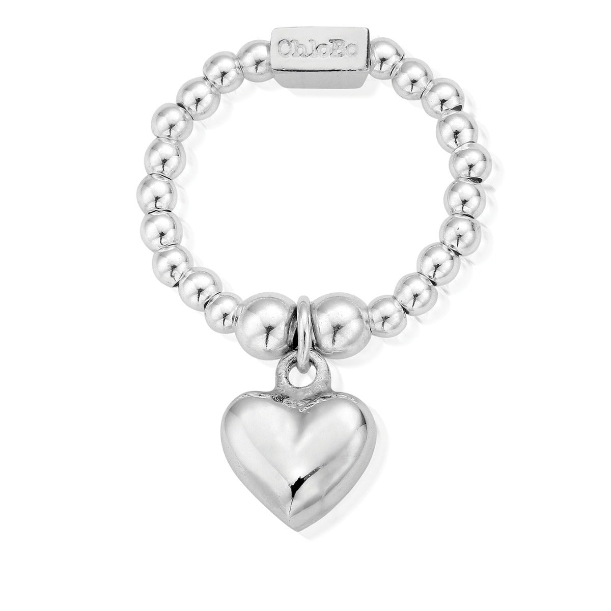 ChloBo Sterling Silver Mini Puffed Heart Ring CBO-201/S Image 1
