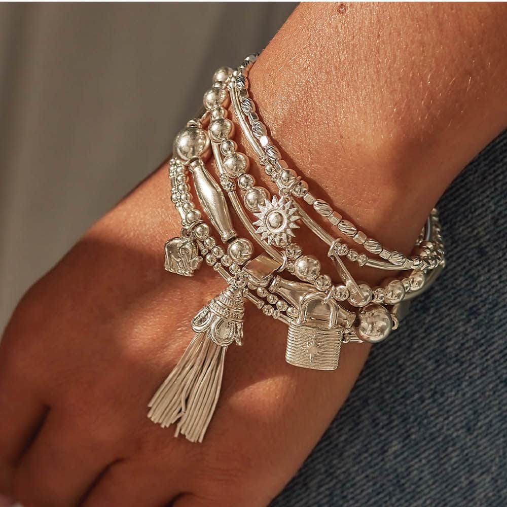 ChloBo Sterling Silver Mini Small Ball Padlock Bracelet CBO-216 Image 2