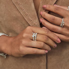 ChloBo Sterling Silver Moon And Sun Set Of 2 Rings CBO-204/S Image 2