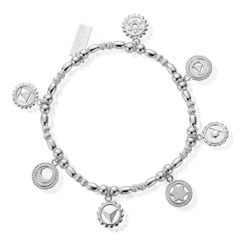 ChloBo Sterling Silver Positive Vibes Bracelet CBO-064 Image 1