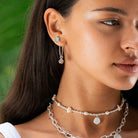 ChloBo Sterling Silver Resilient Dream Hoop Earrings CBO-749 Image 2