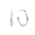 ChloBo Sterling Silver Sun Twisted Hoop Earrings CBO-155 Image 1
