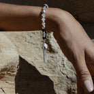 Chlobo Sterling Silver Tassel Of Joy Black Rutilated Quartz Bracelet CBO-649 Image 2