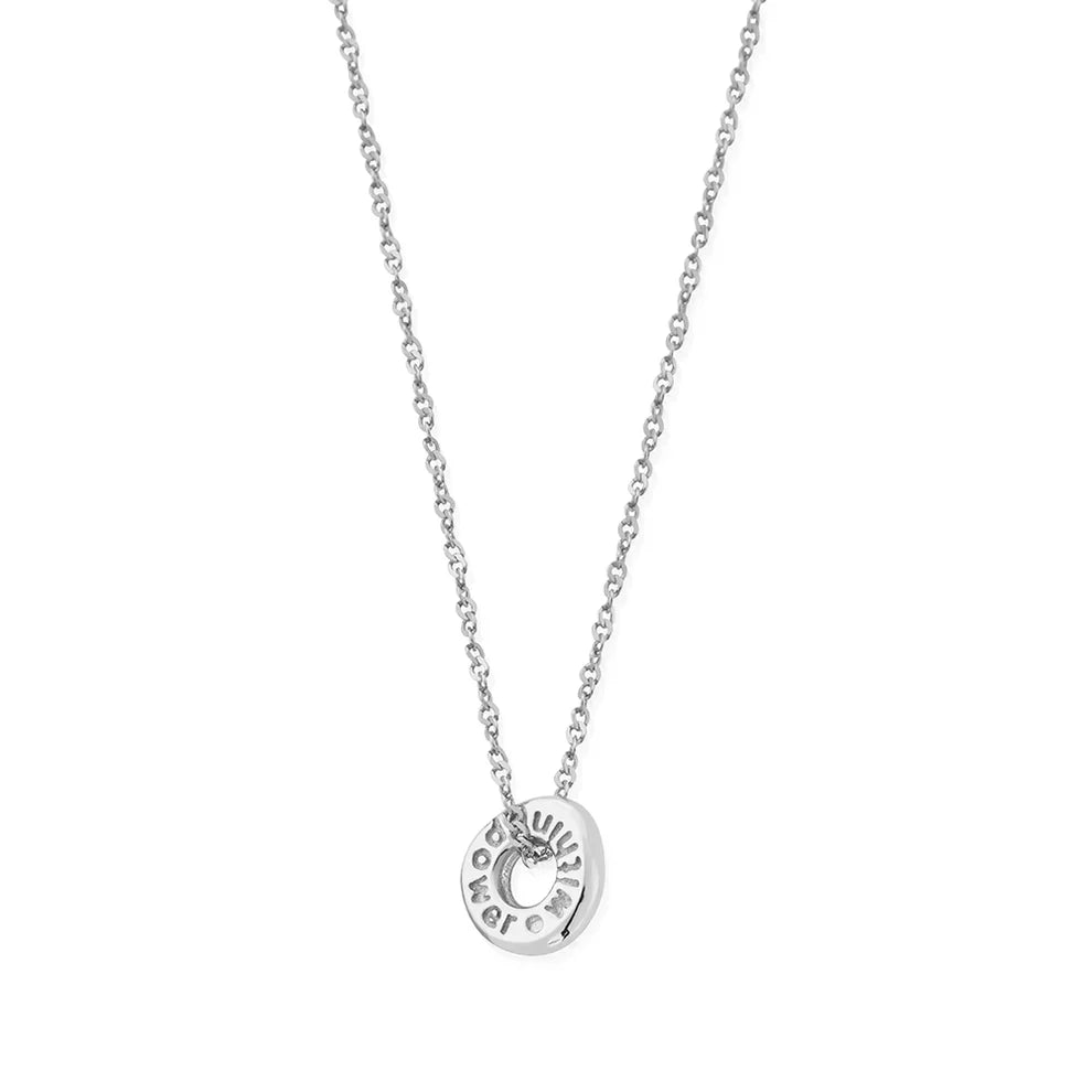 Chlobo Sterling Silver Tiny Twisted Rope Chain Power Within Necklace CBO-654 Image 1