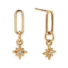 ChloBo Wandering Free Gold Plated Sterling Silver Divine Journey Link Earrings CBO-413 Image 1