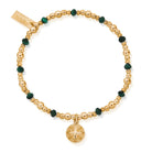ChloBo Wandering Free Gold Plated Sterling Silver Tranquil Journey Malachite Bracelet CBO-383 Image 1