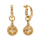 ChloBo Wandering Free Gold Plated Sterling Silver Tranquil Journey Small Hoops CBO-411 Image 1