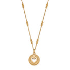 ChloBo Wandering Free Gold Plated Sterling Silver Triple Bobble Chain Guiding Heart Necklace CBO-400 Image 1