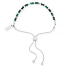 ChloBo Wandering Free Sterling Silver Dainty Sparkle Malachite Bracelet CBO-380 Image 1