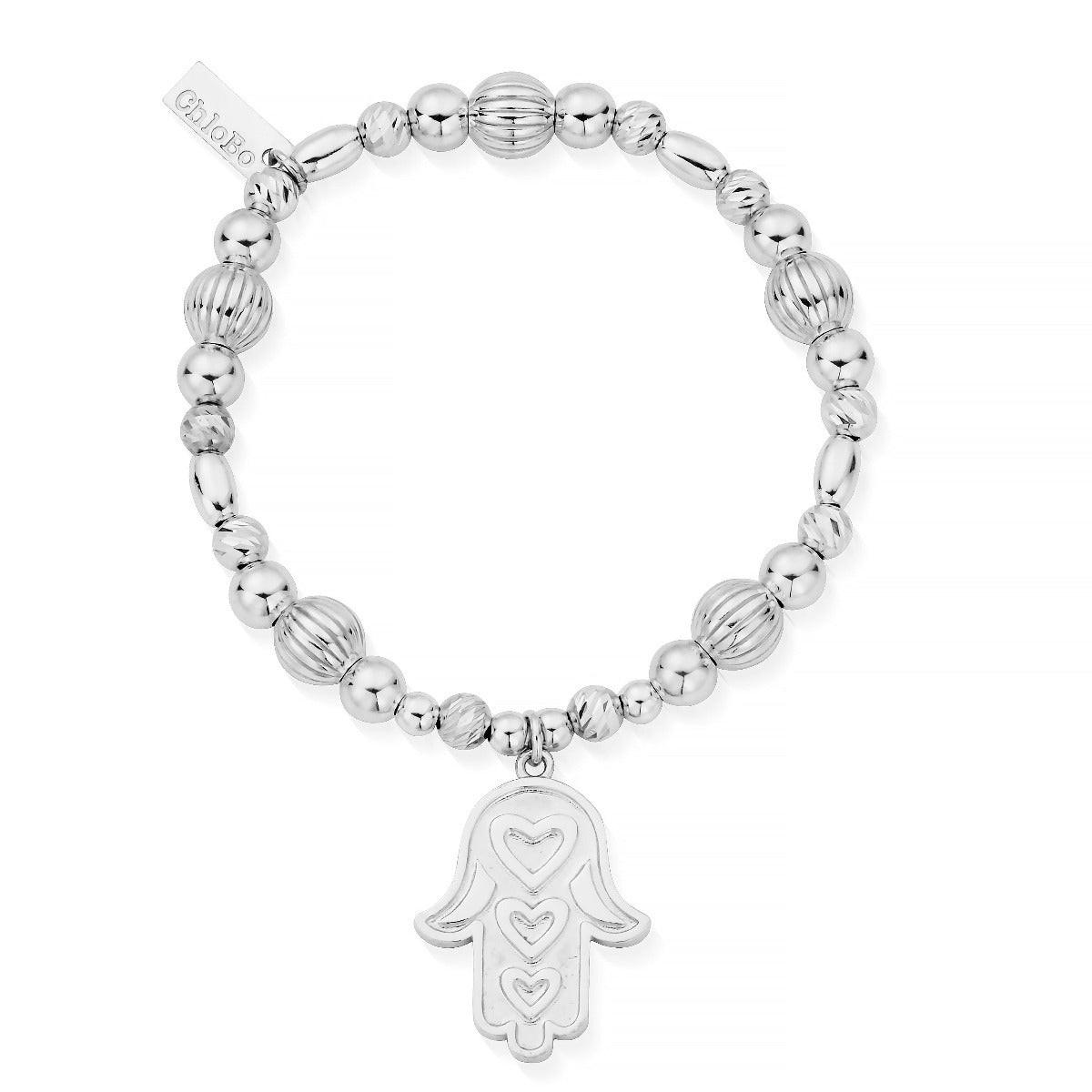 ChloBo Wandering Free Sterling Silver Hand of Love Bracelet CBO-377 Image 1