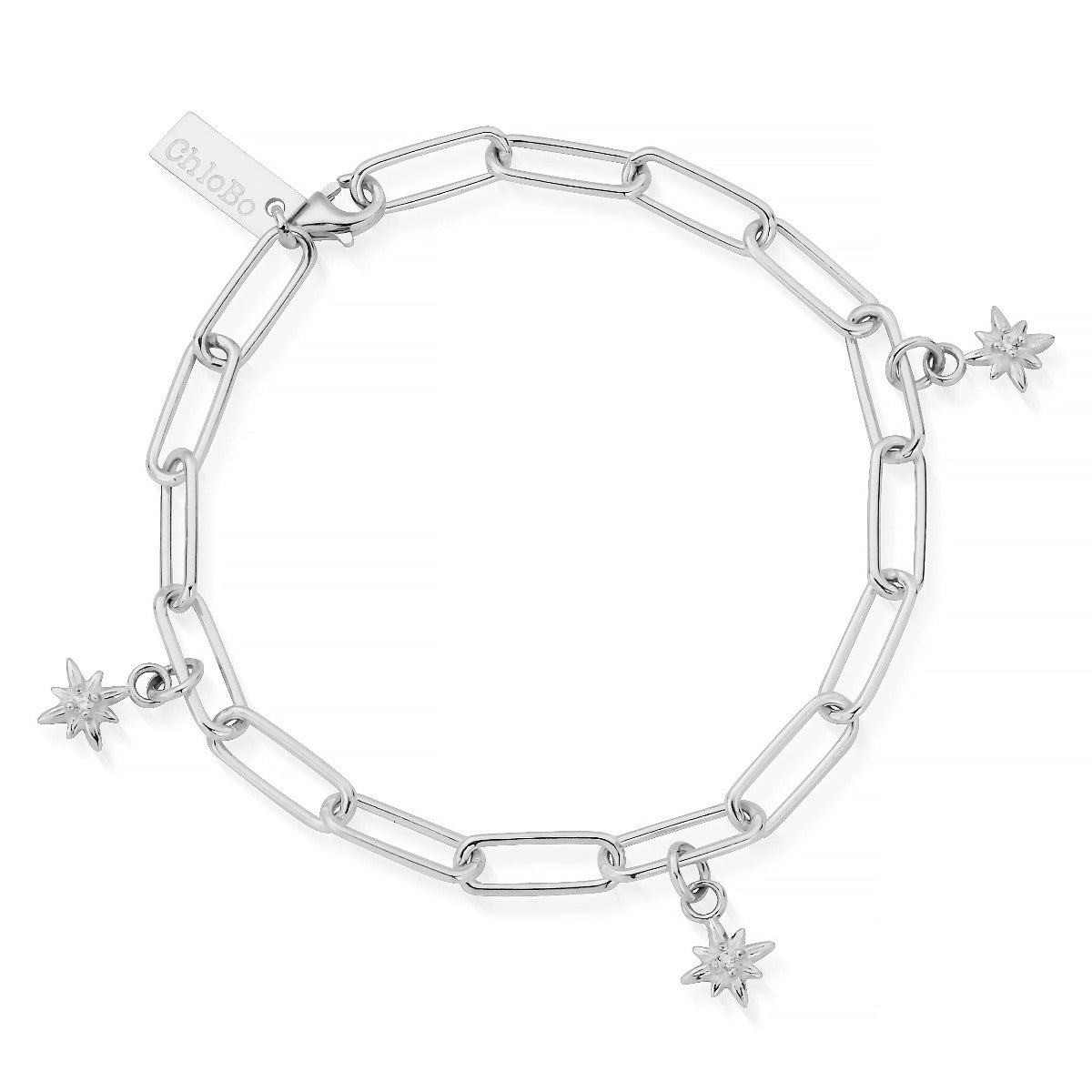ChloBo Wandering Free Sterling Silver Link Chain Divine Journey Bracelet CBO-373 Image 1