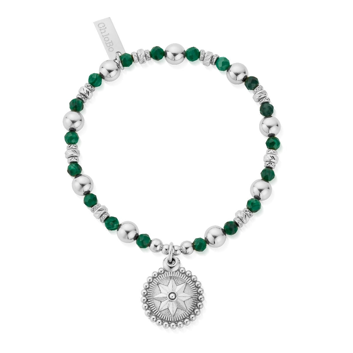 ChloBo Wandering Free Sterling Silver Malachite Bracelet CBO-374 Image 1
