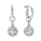 ChloBo Wandering Free Sterling Silver Tranquil Journey Small Hoops CBO-406 Image 1