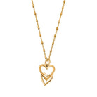 ChloBo Yellow Gold Plated Sterling Silver Interlocking Love Heart Necklace CBO-356 Image 1