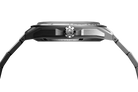 CIGA Design Falcon Round Automatic Skeleton Watch side profile view showing stainless steel case and bracelet