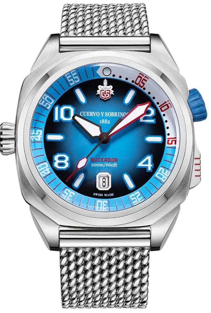 Cuervo y Sobrinos Buceador Caribe Bracelet Watch 2860B.1LB Image 1