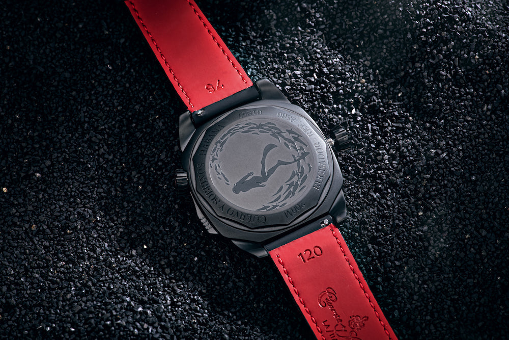Cuervo y Sobrinos Buceador Caribe Divers Black Coral Watch 2860.3N Image 10