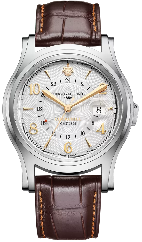 Cuervo y Sobrinos Churchill 1895 GMT Watch 2811.1GMTA Image 1