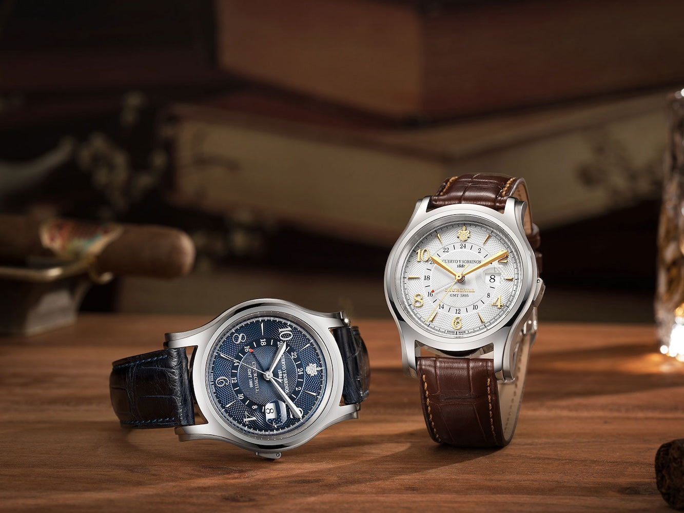 Cuervo y Sobrinos Churchill 1895 GMT Watch 2811.1GMTA Image 7