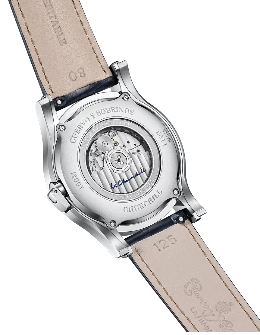 Cuervo y Sobrinos Churchill 1895 GMT Watch 2811.1GMTB Image 3