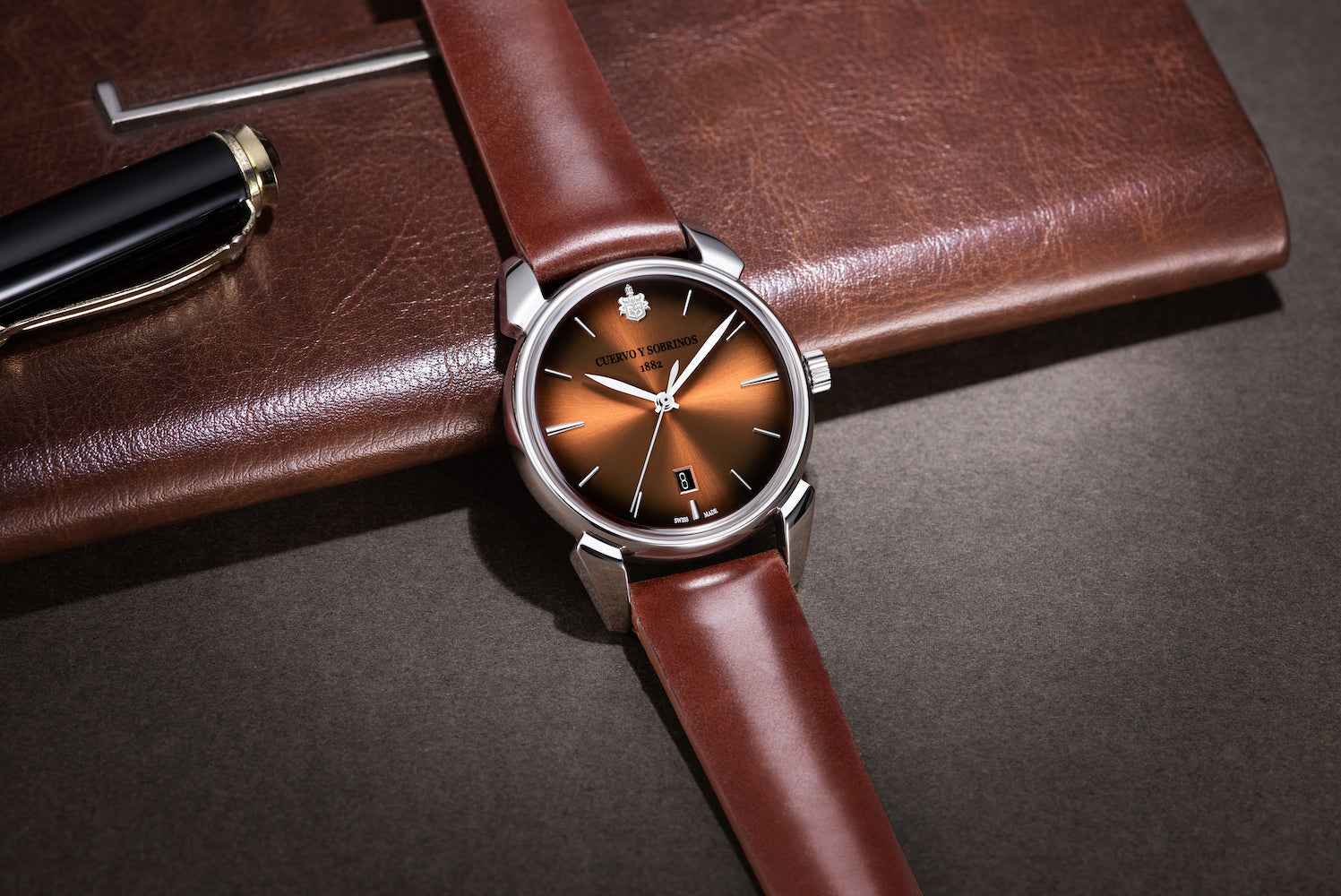Cuervo y Sobrinos Historiador Asturias Brown Watch 3195.1AST Image 7