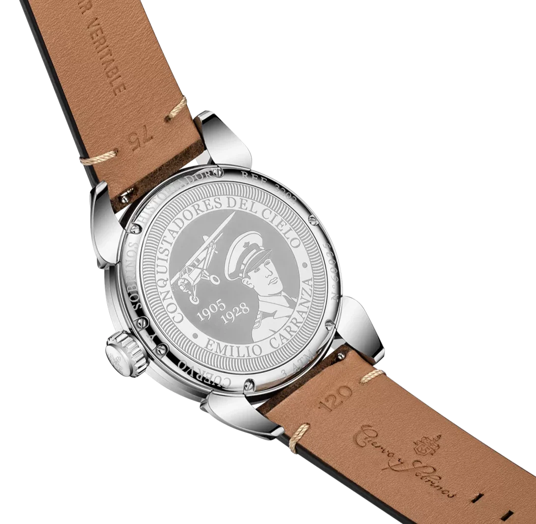 Cuervo y Sobrinos Vuelo Emilio Carranza Bicompax Watch 3202.1CN.BI Image 3