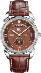 Cuervo y Sobrinos Watch Historiador Dual Time Tobacco Dial 3194D.1T Image 1