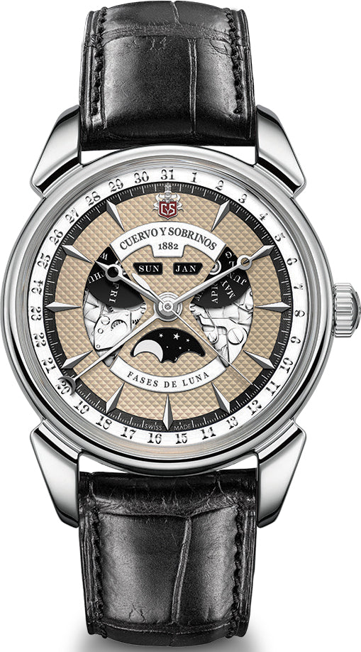 Cuervo y Sobrinos Watch Historiador Luna Negra Limited Edition 3194.1LSCH Image 1