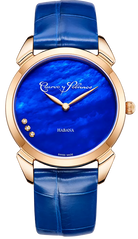 Cuervo y Sobrinos Watch Historiador Primera Dama Gold PVD Blue 3113.7B Image 1