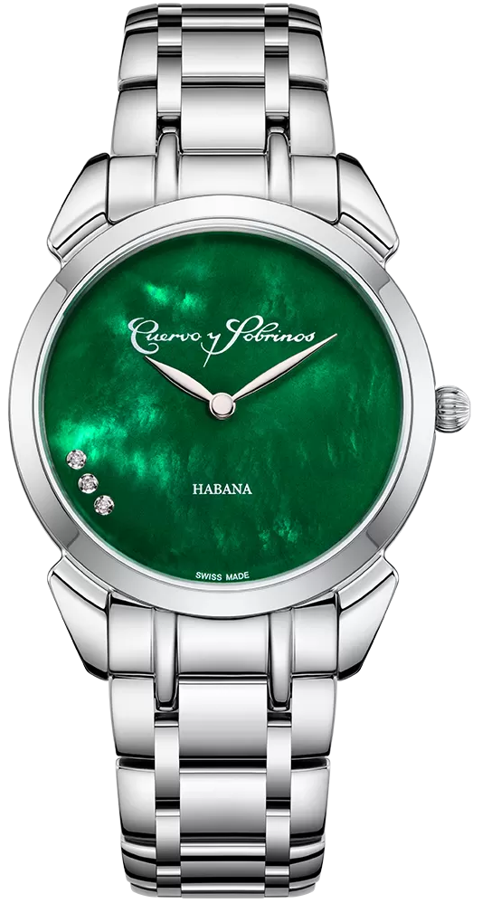 Cuervo y Sobrinos Watch Historiador Primera Dama Green Bracelet 3113B.1V Image 1