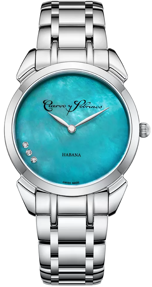 Cuervo y Sobrinos Watch Historiador Primera Dama Turquoise Bracelet 3113B.1LB Image 1