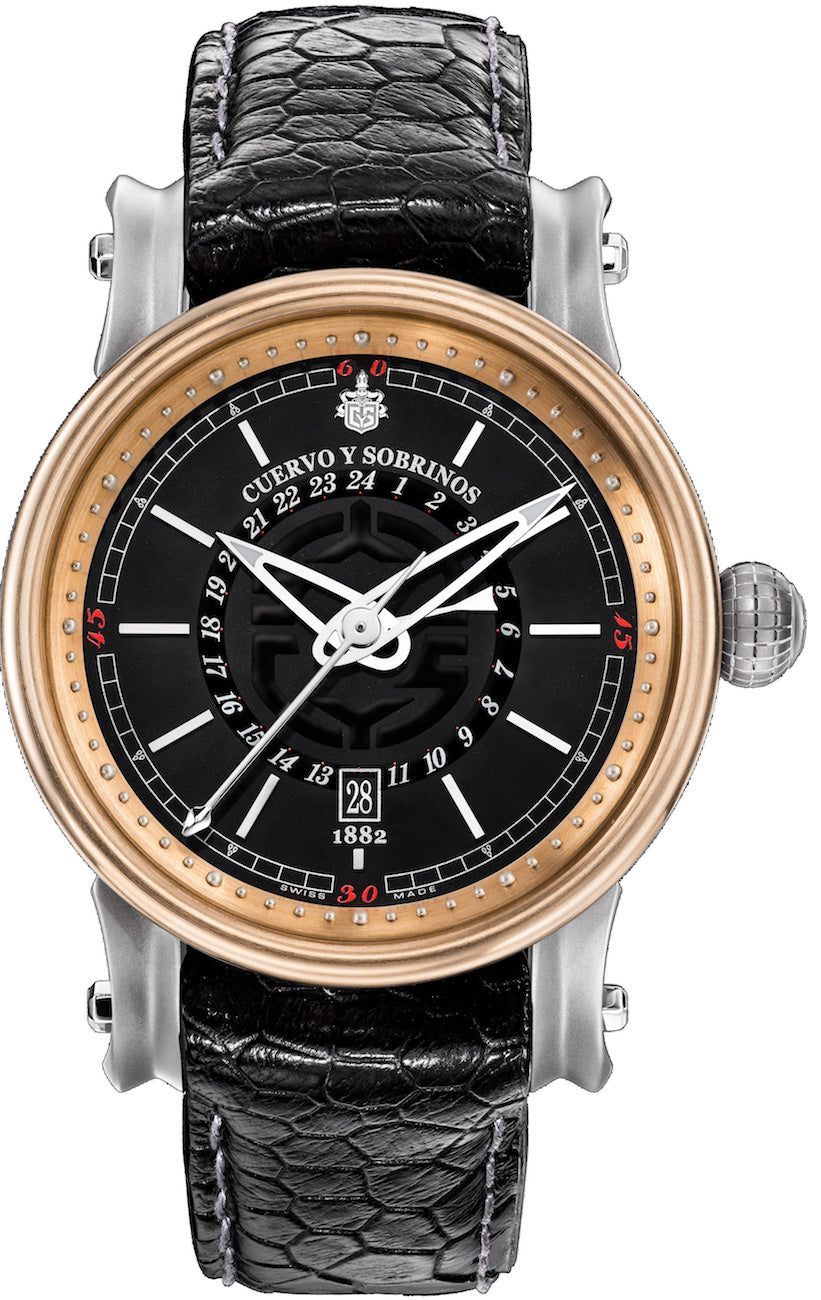 Cuervo y Sobrinos Watch Torpedo Pirata GMT 3052.5NGMT Image 1