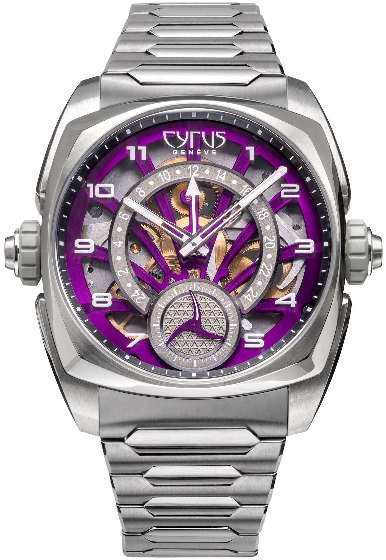 Cyrus Klepcys GMT Titanium Royal Purple Bracelet Watch 539.507.TTM.D Image 1