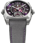 Cyrus Klepcys GMT Titanium Royal Purple Cordura Watch 539.507.TT.D Image 2