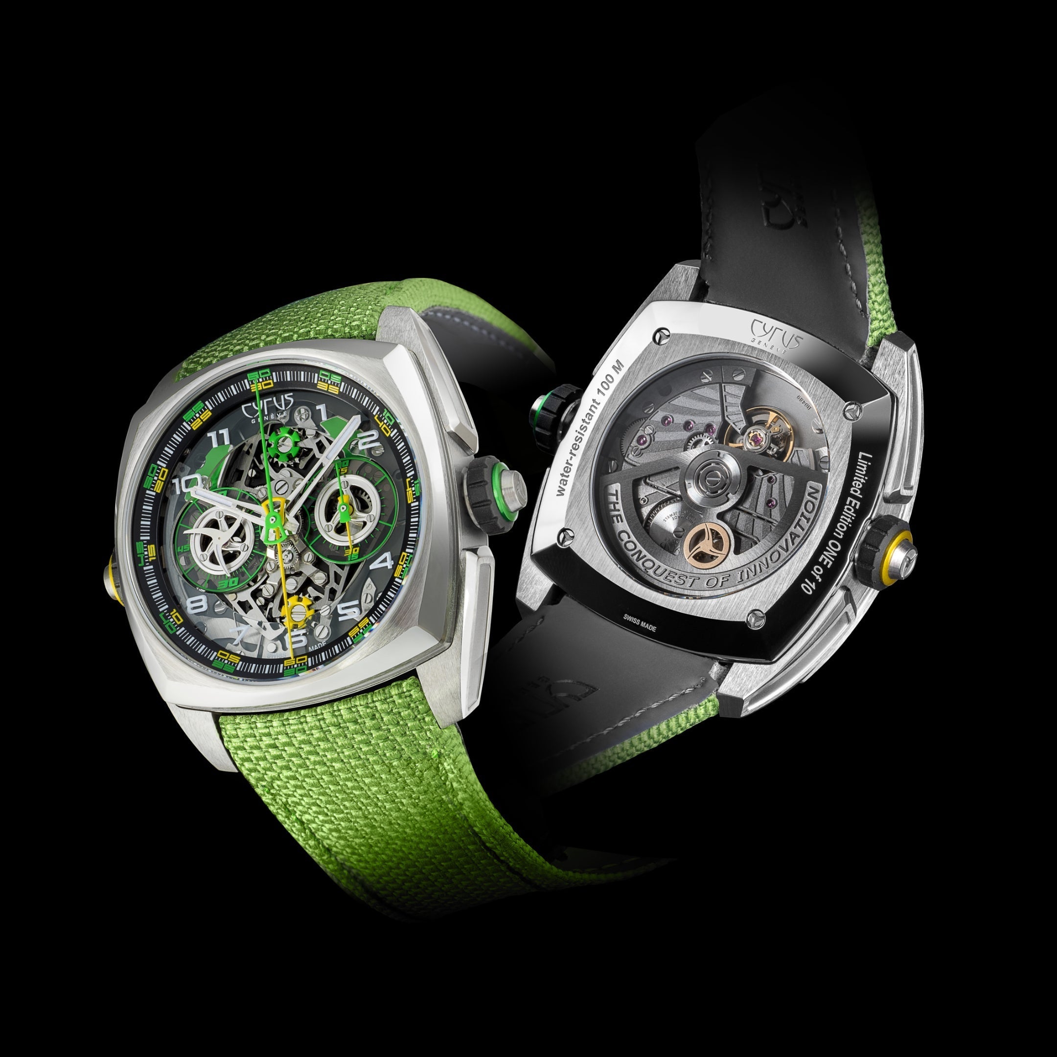 Cyrus Watch Klepcys DICE Lime Titanium Limited Edition 539.508.TT.B Image 4