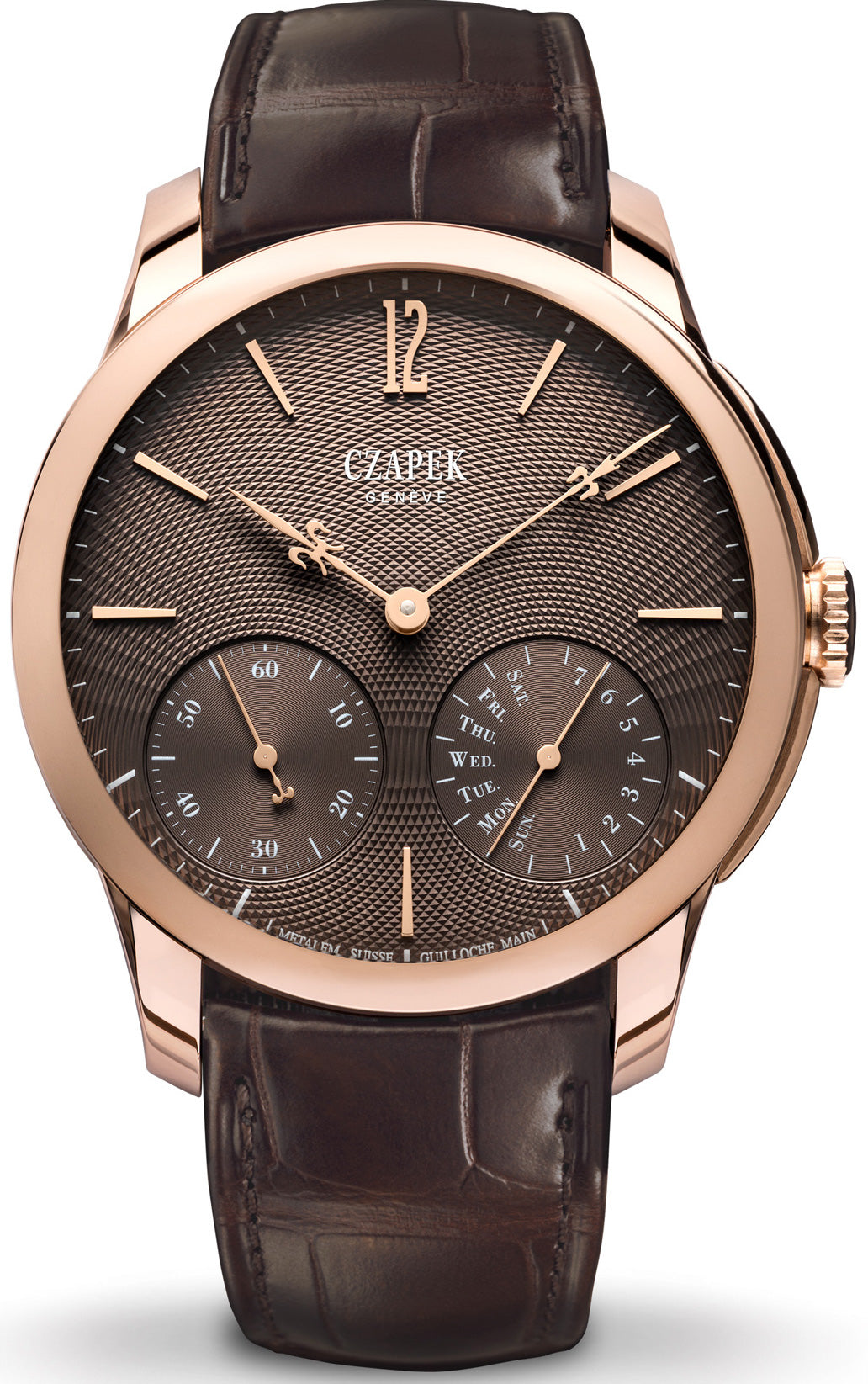 Czapek Quai des Bergues Guilloche Ricochet Gold Havana Brown Limited Edition Guilloche Ricochet Gold Havana Brown Image 1