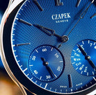Czapek Watch Quai des Bergues Guilloche Ricochet Steel Aqua Blue Limited Edition Quai des Bergues Guilloche Ricochet Steel Aqua Blue S Image 2