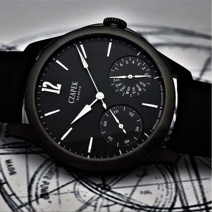 Czapek Watch Quai des Bergues Guilloche Ricochet Titanium Black Prince Limited Edition Quai des Bergues Guilloche Ricochet Titanium Black Prince Image 2