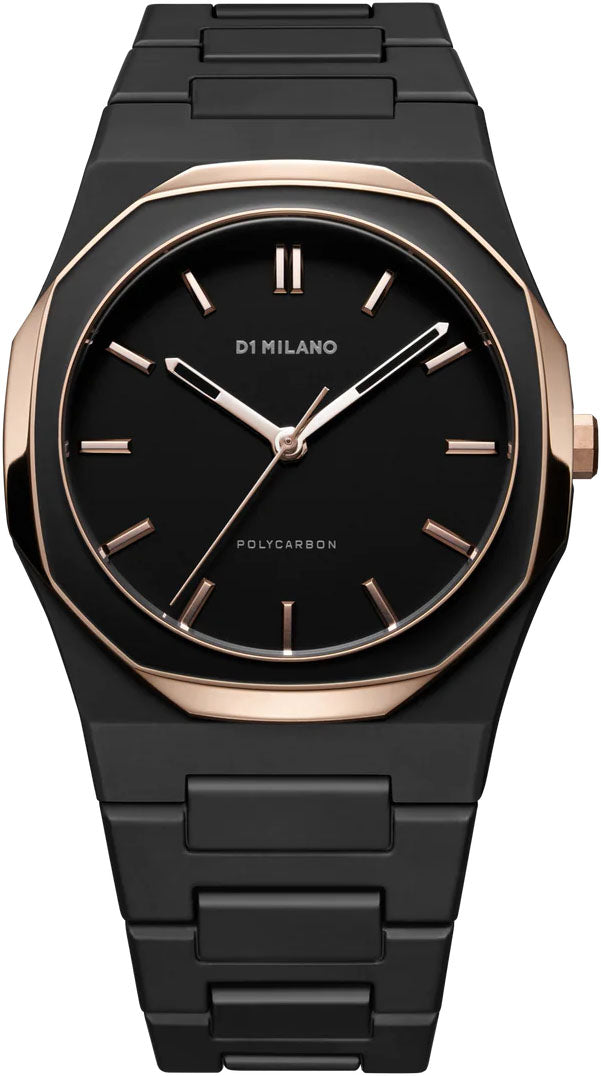 D1 Milano Polycarbon Black Mesh Watch PCBJ35 Image 1