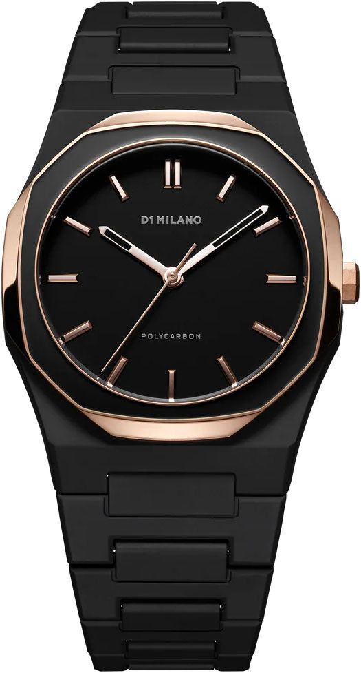 D1 Milano Polycarbon Gold Mesh Watch PCBU14 Image 1