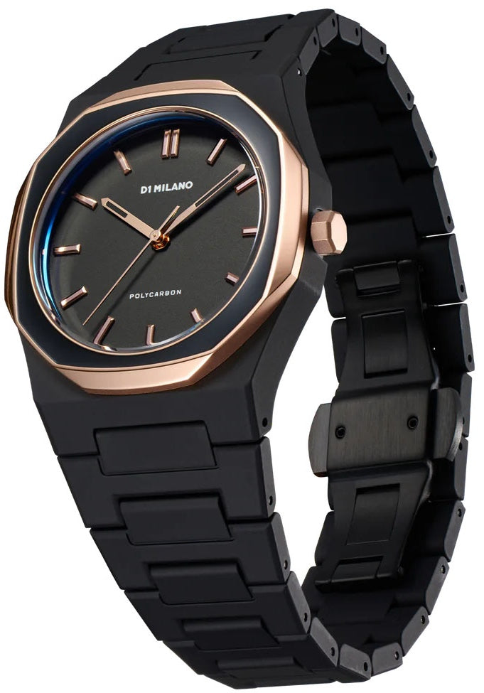 D1 Milano Polycarbon Gold Mesh Watch PCBU14 Image 2