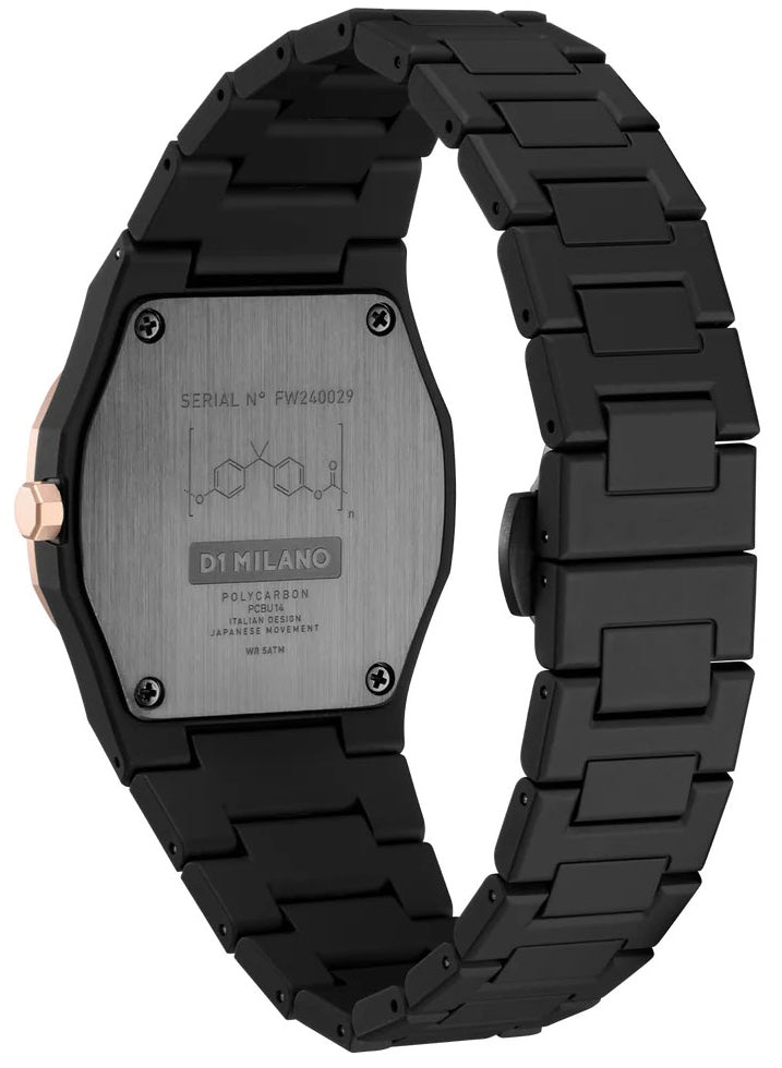 D1 Milano Polycarbon Gold Mesh Watch PCBU14 Image 3