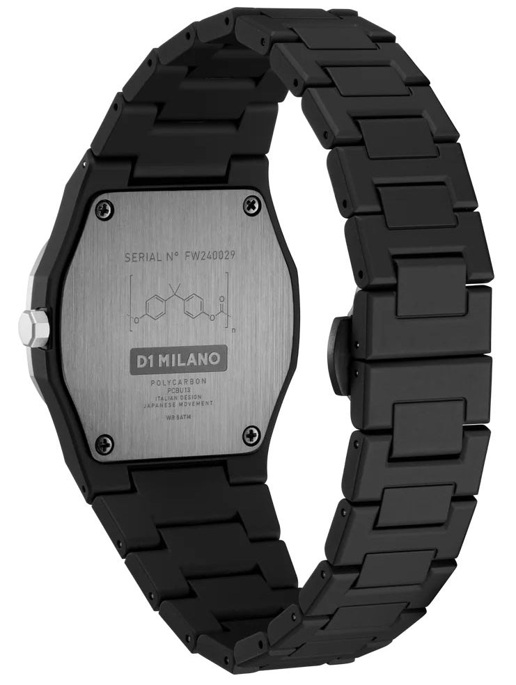 D1 Milano Polycarbon Gun Mesh Watch PCBU13 Image 3